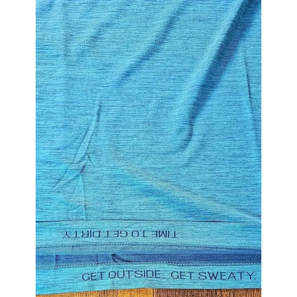 Lululemon Mens Quarter Button Up Long Sleeve Pullover Blue‎ Heathered Size Large